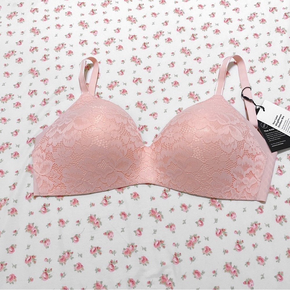 KNIX PINK LACE BRA NEW WITH TAGS